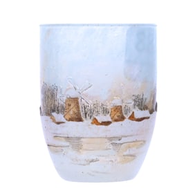 Miniature Vase, Signed Daum Nancy, French Cameo Art Glass