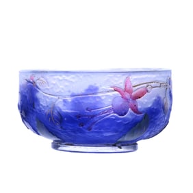 Salt Dip, Signed Daum Nancy, French Cameo Art Glass