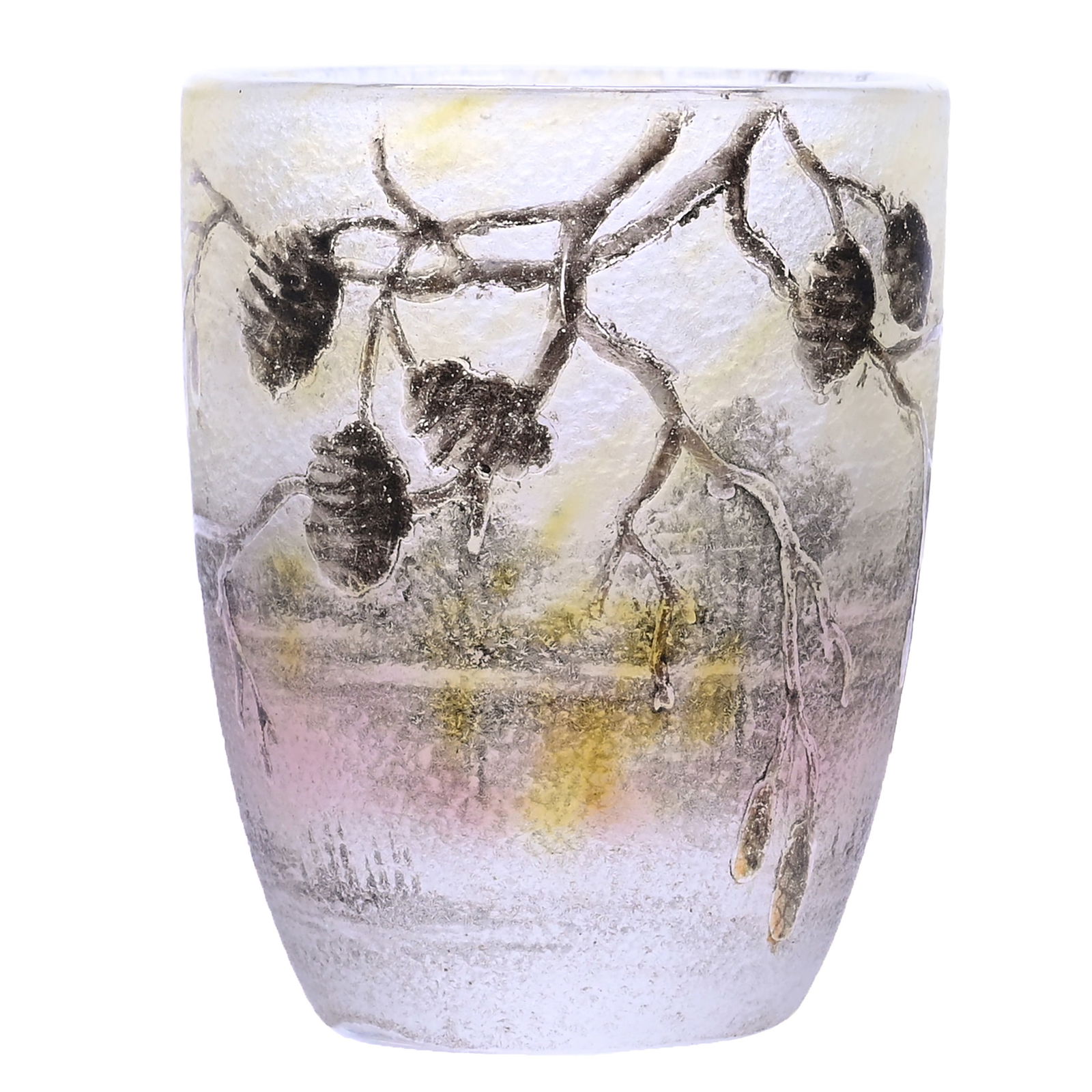 Miniature Vase, Signed Daum Nancy, French Cameo Art Glass (1 of 3)