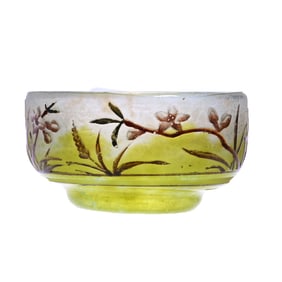 Salt Dip, Signed Daum Nancy, French Cameo Art Glass