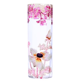 Cylinder Vase, Unmarked Mt. Joye Style French Art Glass