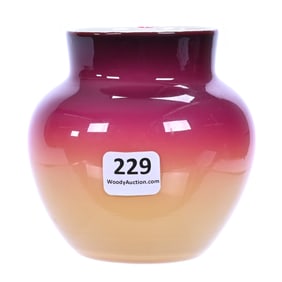 Vase, Wheeling Peachblow Art Glass, Nice Color