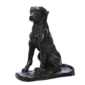 Bronze Figurine, Attributed To Maitland Smith, Hound Dog