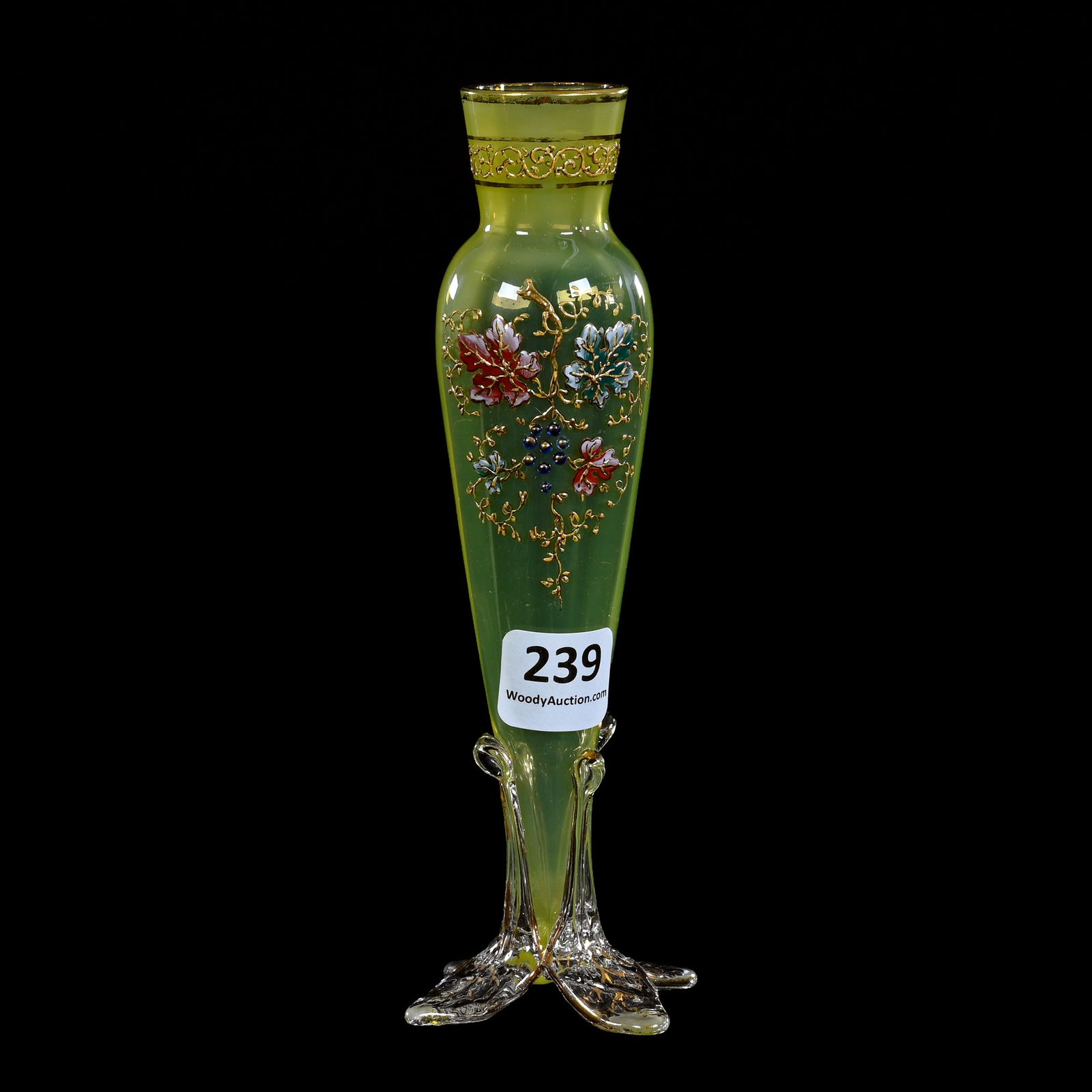 Bud Vase, Signed Moser, Art Glass (1 of 3)