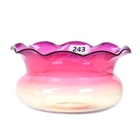 Bowl, Amberina Art Glass