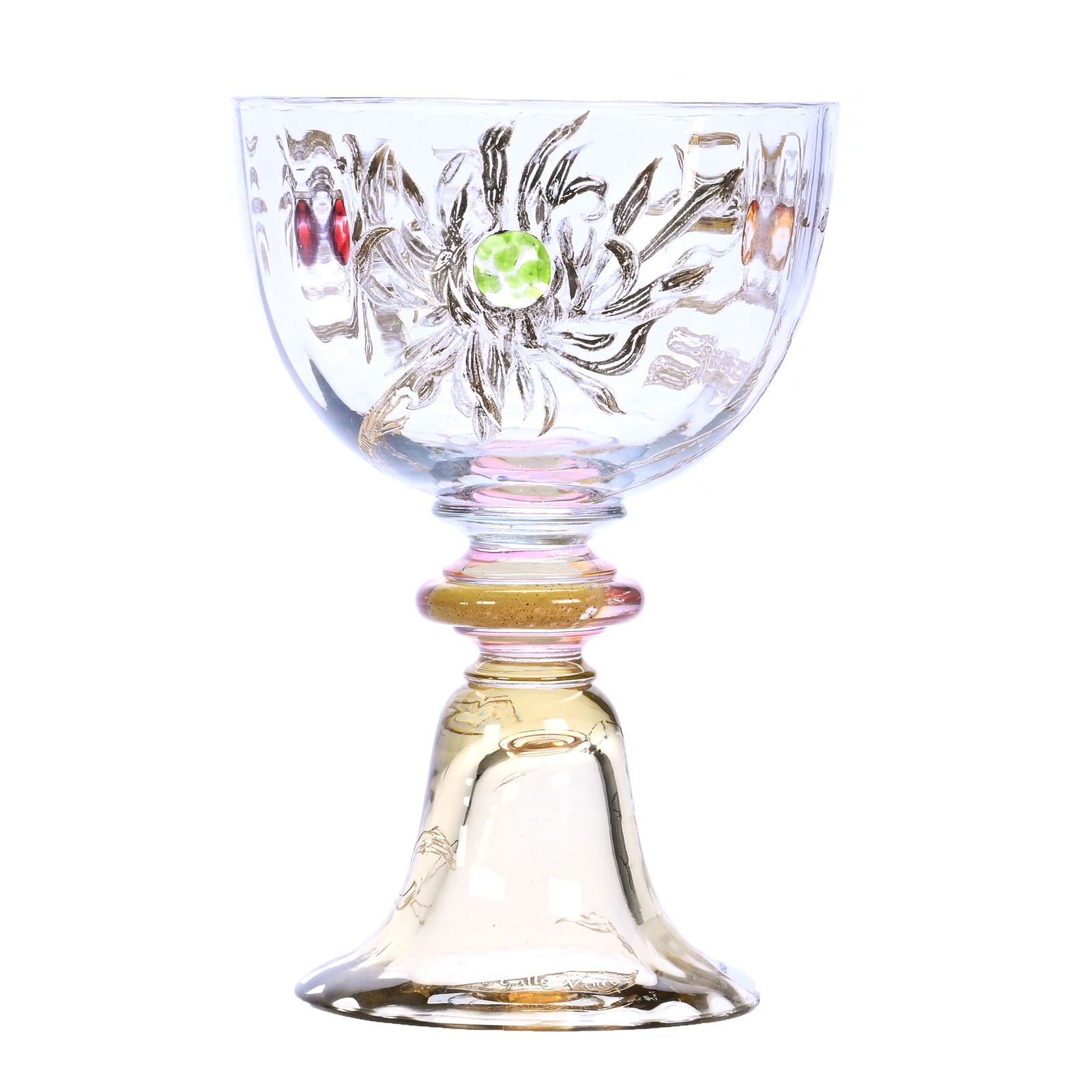 Goblet, Signed Emile Galle, Art Glass (1 of 5)