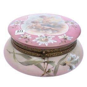 Dresser Box Marked Nakara Art Glass