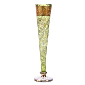 Trumpet Vase, Unmarked Bohemian Art Glass