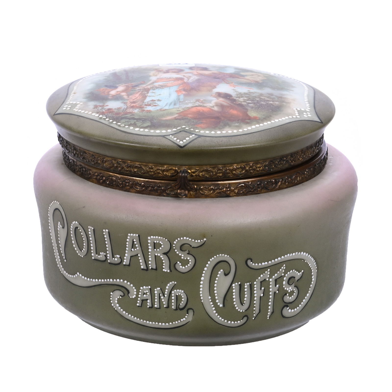 Collars And Cuffs Box, Marked Nakara, Rare Scene Featuring Women Amongst Fairies (1 of 4)