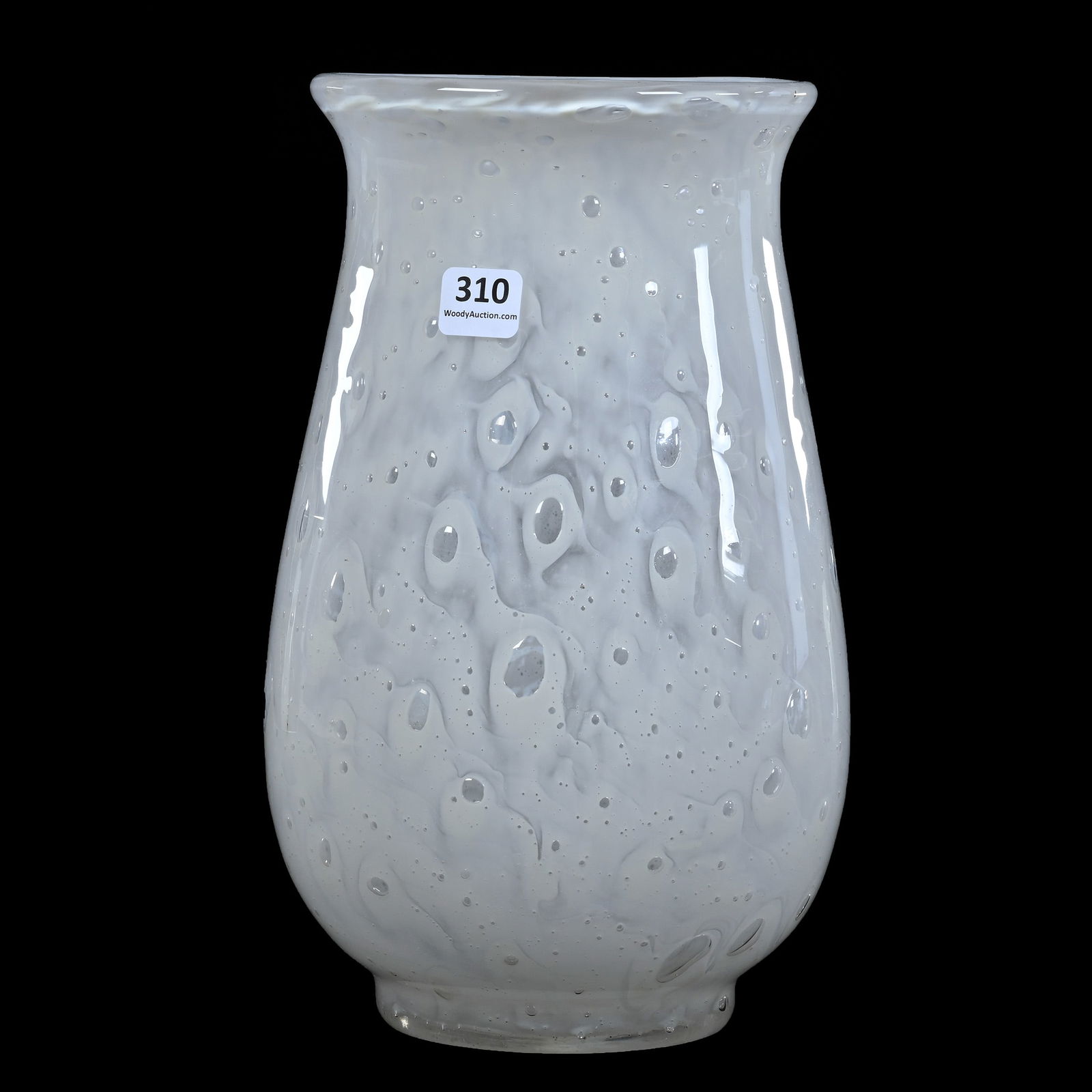 Vase, Attributed To Steuben, White Cluthra Art Glass (1 of 3)
