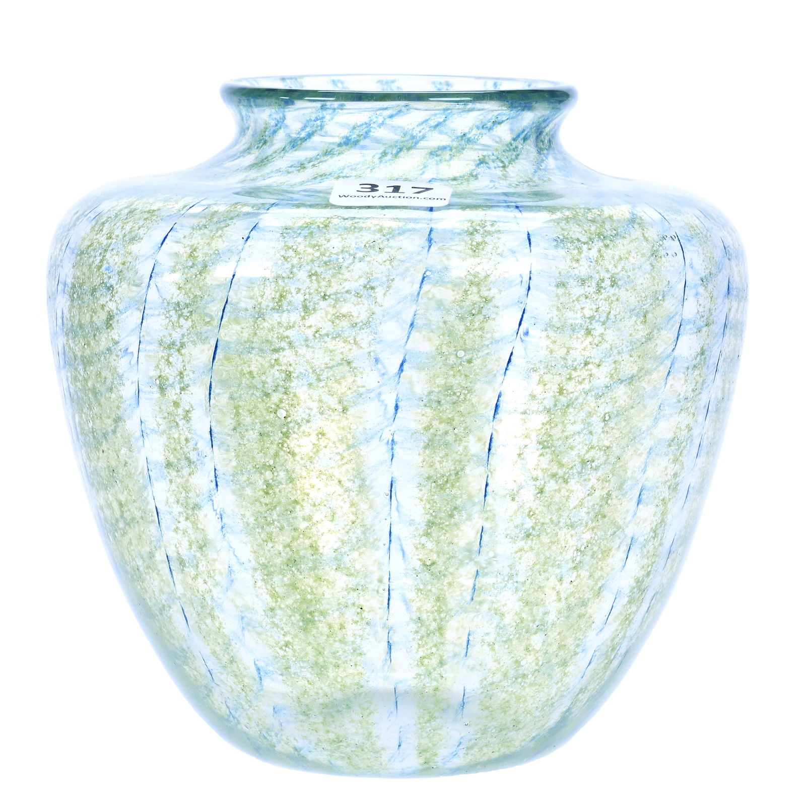 Vase, Unmarked A. Douglas Nash, Chintz Art Glass (1 of 4)