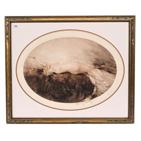 Original Louis Icart Etching Titled "Venus", Dated 1928, Windmill Stamp And Firm Engraving Line