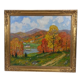 Original Oil Painting On Canvas (1883-1962), Signed Guy Carleton Wiggins .N.A