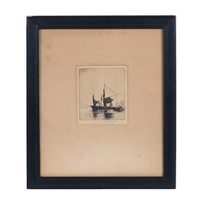 Etching On Paper, Artist Signed Arthur Hall (1889-1981)