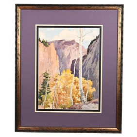 Original Watercolor, Signed Arthur Hall (1889-1981), Dated 1965