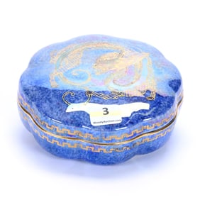 Covered Box Marked Wedgwood Dragon Lustre, #Z4829