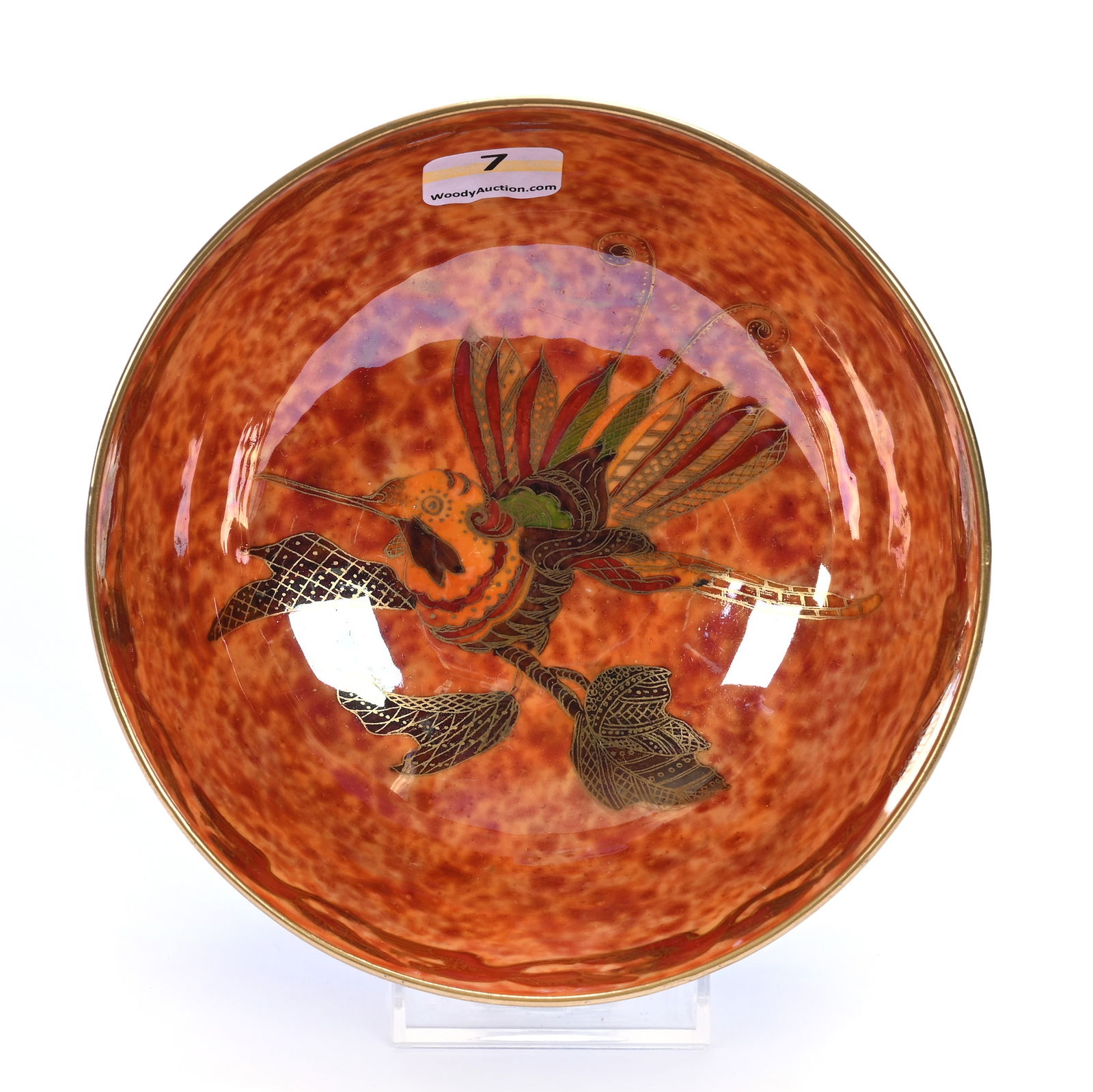 Imperial Bowl Marked Wedgwood Hummingbird Lustre, #Z5294 (1 of 4)