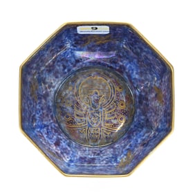 Octagonal Bowl Marked Wedgwood, Oriental Motifs, #Z4825