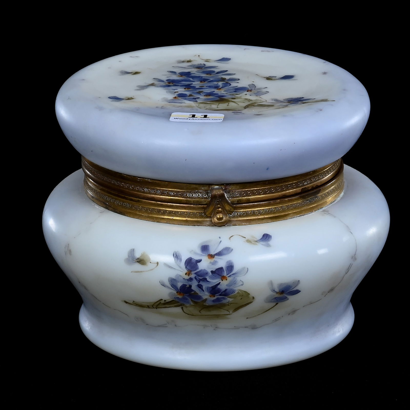 Jewel Box Marked Belle Ware, Lavender And White Tones, Violet Decor (1 of 4)