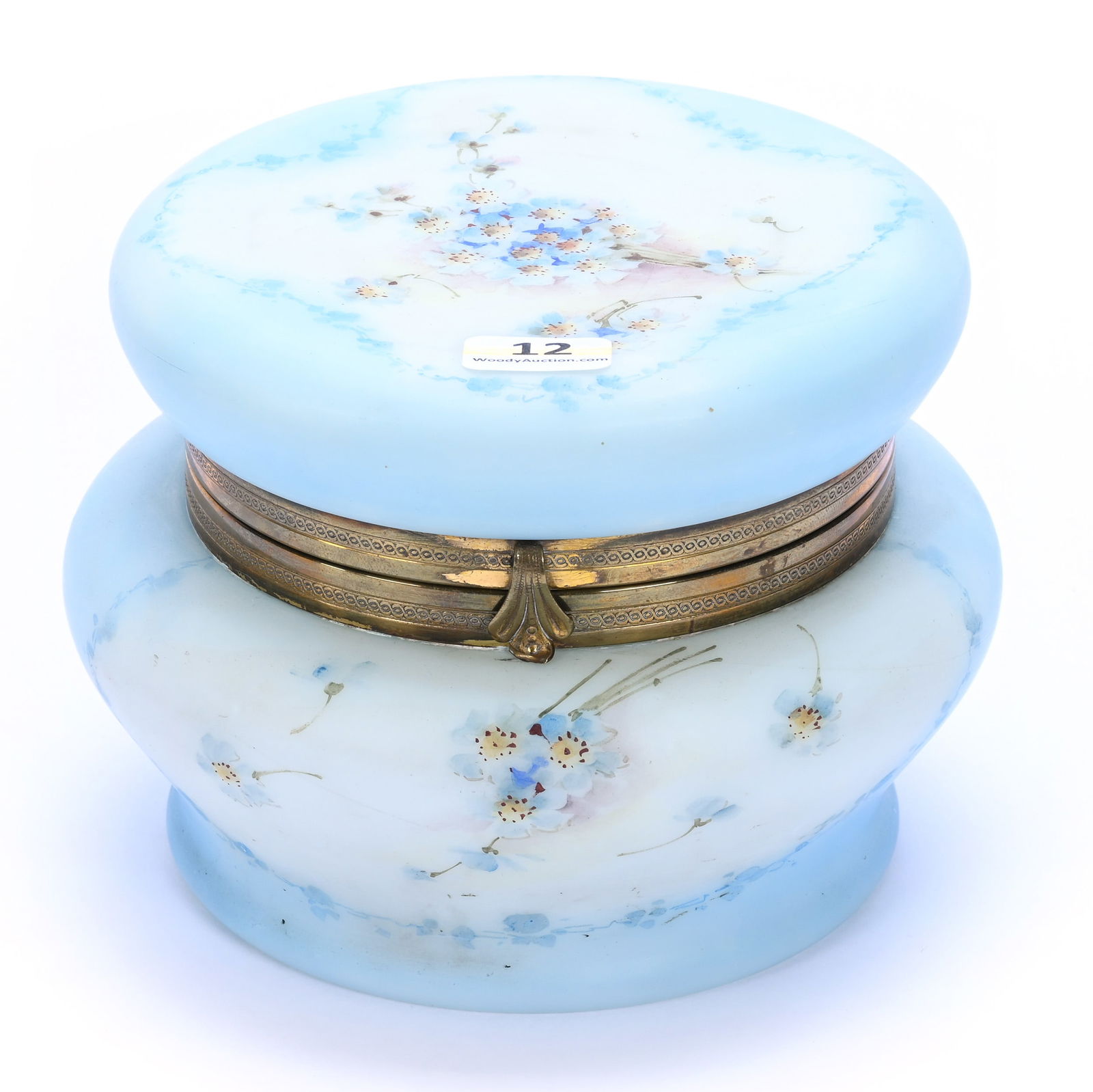 Jewel Box Marked Belle Ware, Blue And White Tones, Blue Floral Decor (1 of 4)