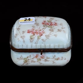 Ring Box, Casket Shape, Wave Crest Stamp Mark