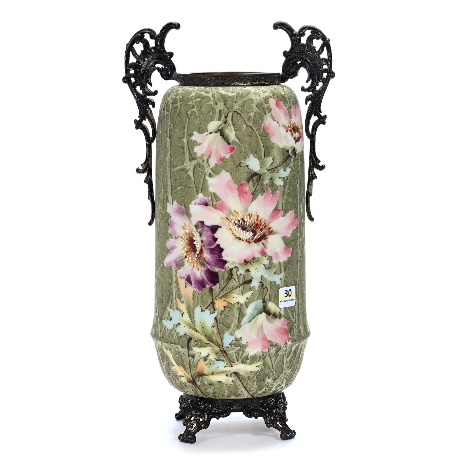 Footed Vase, Two Handles, Marked Kelva (1 of 3)