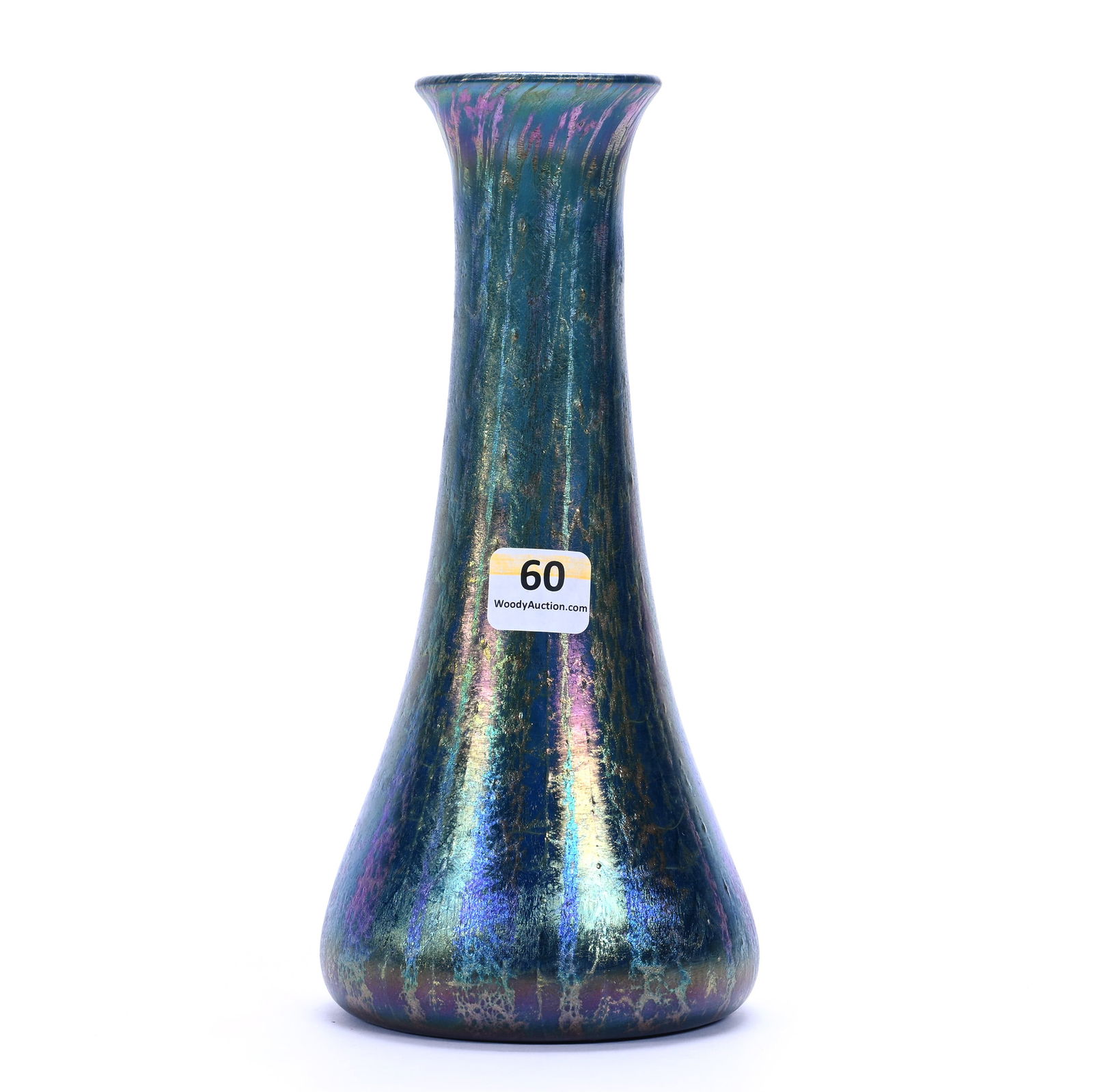 Vase, Unmarked Douglas A. Nash Chintz Art Glass (1 of 2)