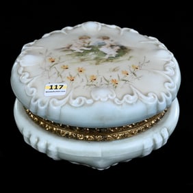 Dresser Box, Unmarked Wave Crest, Scroll Mold
