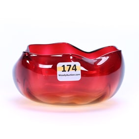Finger Bowl, Amberina Art Glass