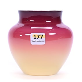 Vase, Wheeling Peachblow Art Glass