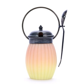 Mustard Jar, Mt. Washington Burmese Art Glass