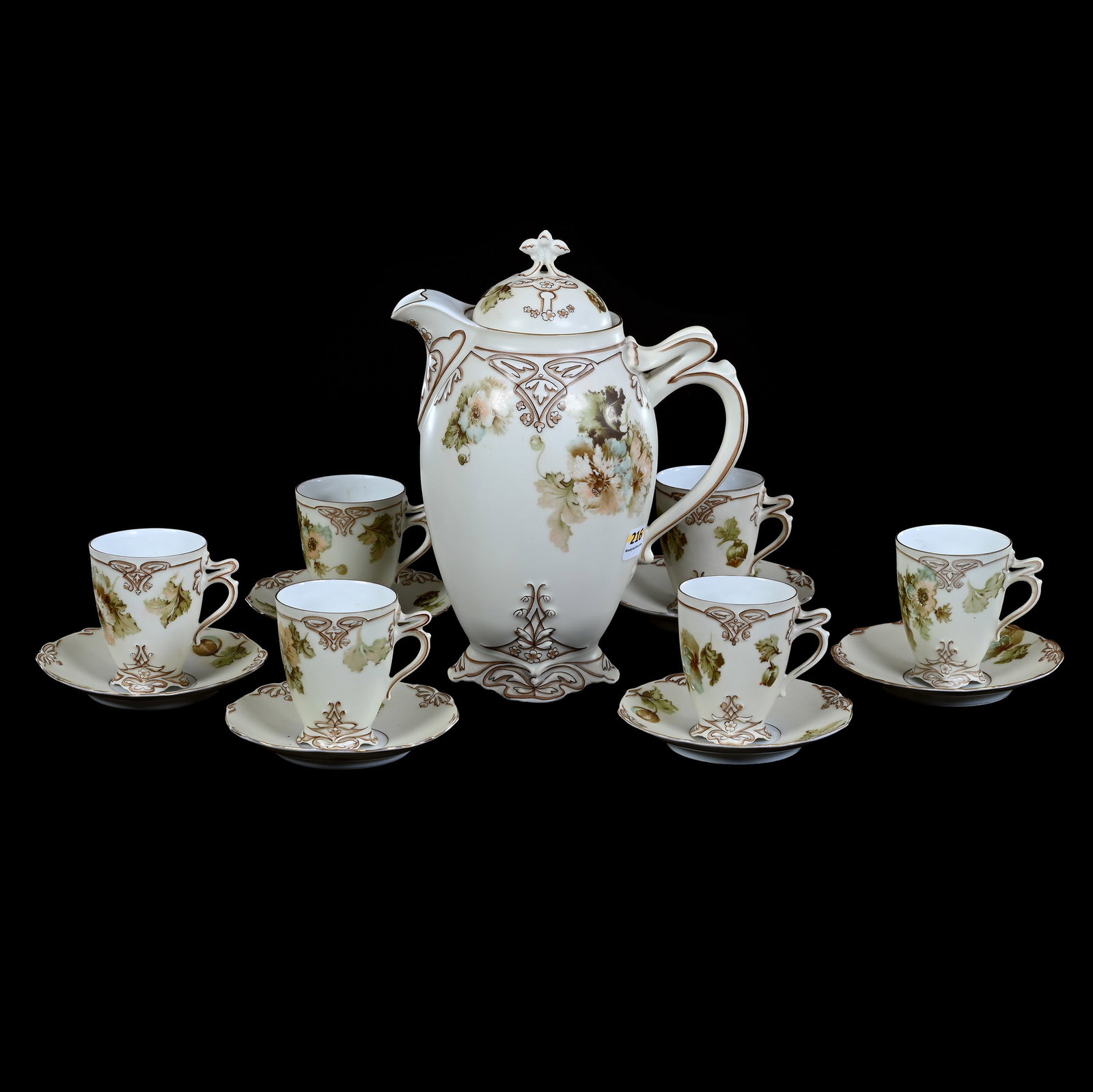 Chocolate Set Marked Old Ivory Mold #XV (1 of 3)