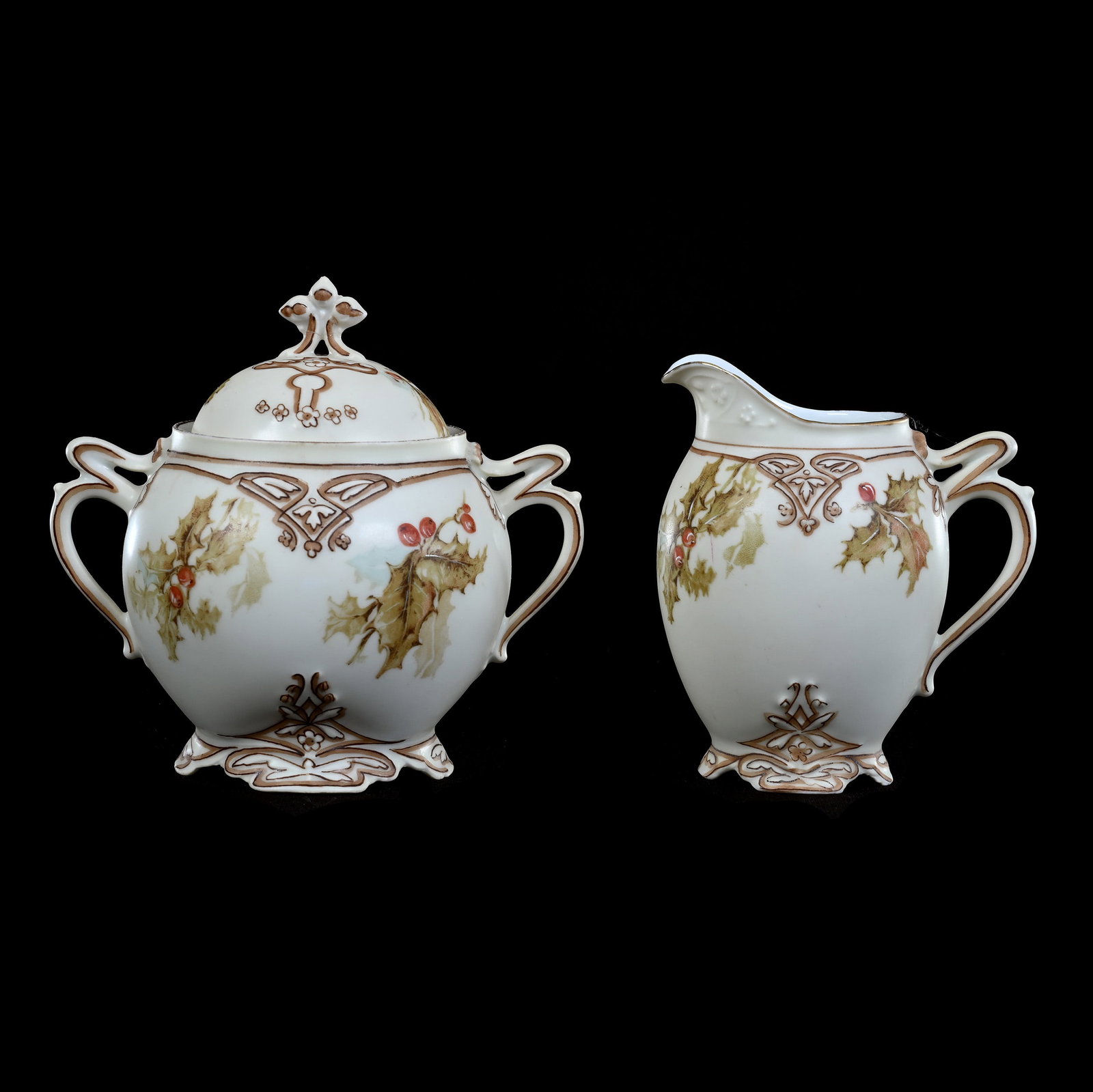 Creamer And Sugar Marked Old Ivory XXII (1 of 4)