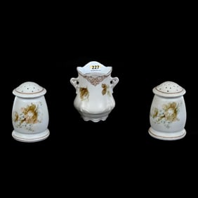 (3) Table Items Marked Old Ivory