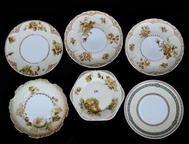 (6) Plates Marked Old Ivory Or Silesia