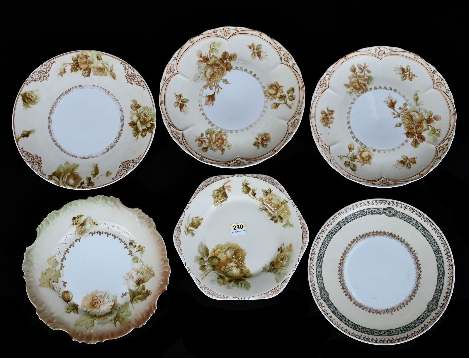 (6) Plates Marked Old Ivory Or Silesia (1 of 2)