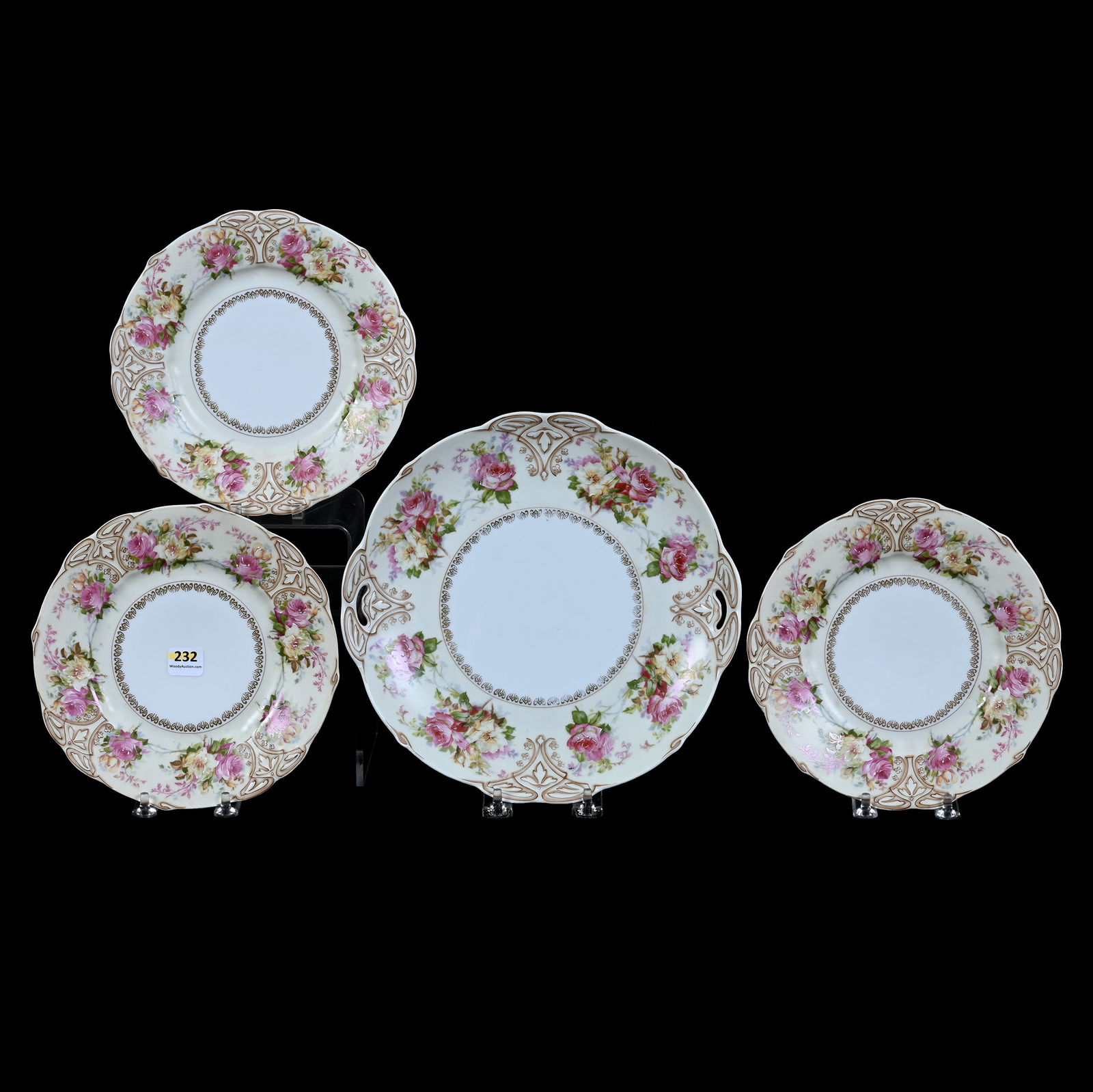 Cake Set, Four Piece, Marked Old Ivory #XII (1 of 2)