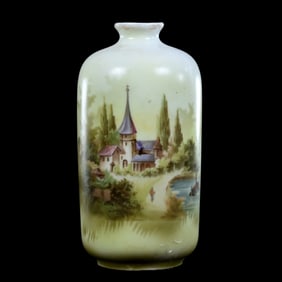 Vase, Unmarked R.S. Prussia, Castle Scenic Decor