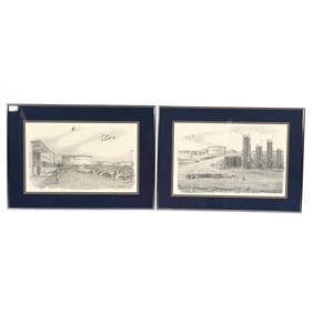 (4) Limited Edition Oil Field Artwork Signed Blair B. Arnold