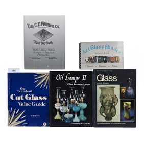(4) Books And (1) Catalog About Glass