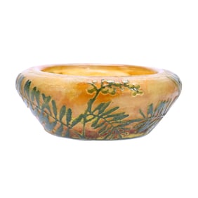 Master Salt Dip, Signed Daum Nancy, French Cameo Art Glass