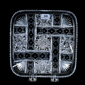 Square Plate, ABCG, Signed Tuthill, Athena Pattern