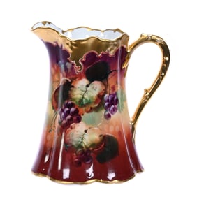 Pitcher, Marked Pickard, Artist Signed Siedel, Hand Painted Vintage Decor