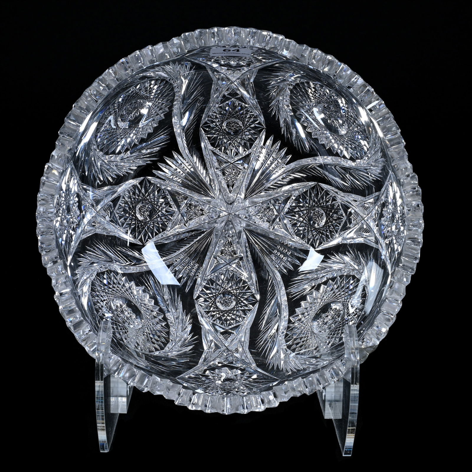 Bowl, ABCG, Amelia Pattern Designed By W.C. Anderson, Cut For American Cut Glass Patented 1907 (1 of 4)