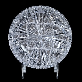 Bowl, American Brilliant Cut Glass,, Signed Libbey Wedgmere Pattern - Very Thick Blank!