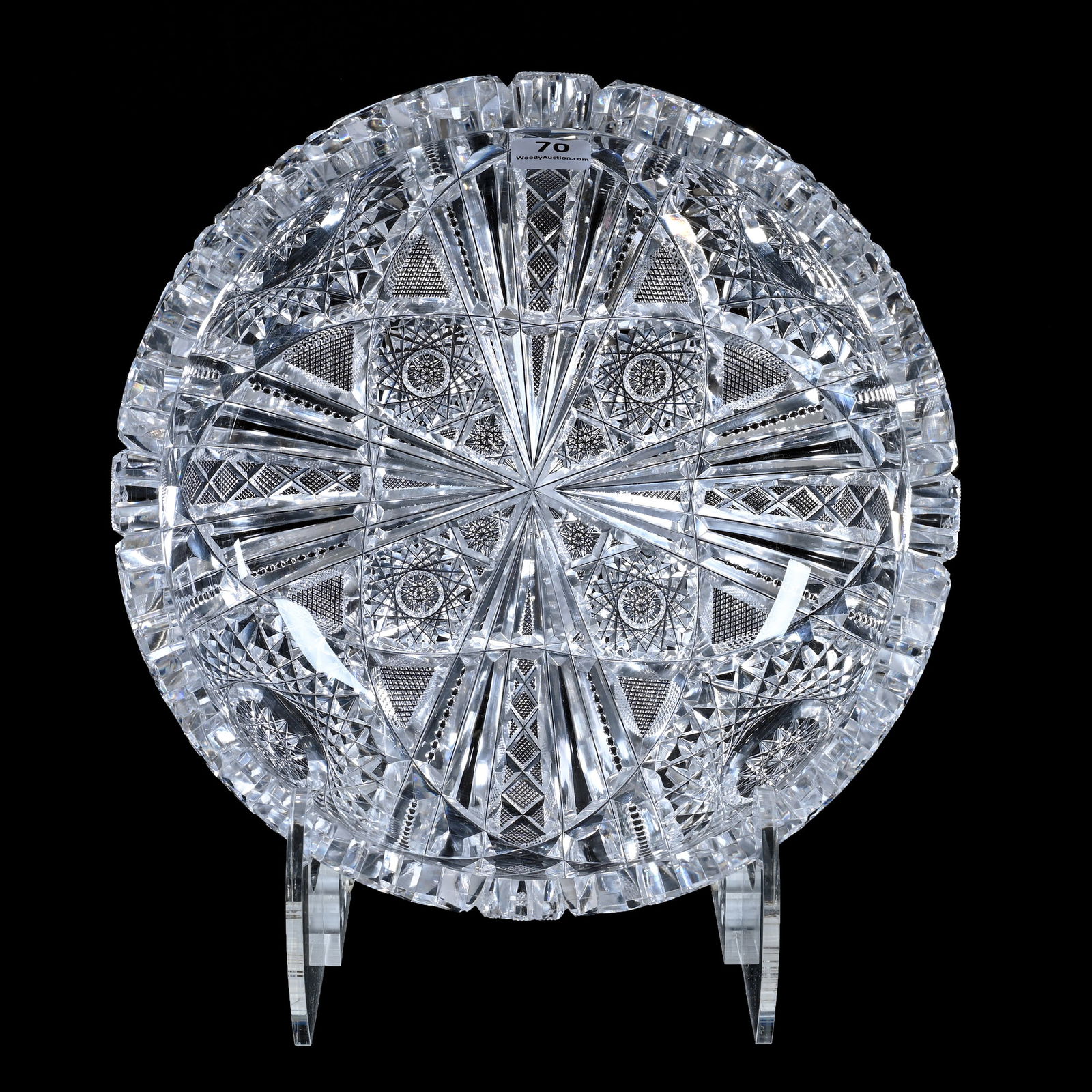 Bowl, American Brilliant Cut Glass,, Signed Libbey Wedgmere Pattern - Very Thick Blank! (1 of 3)