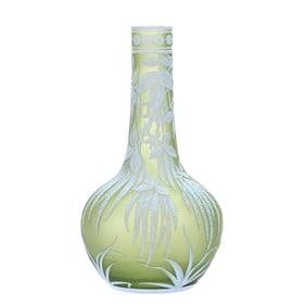 Vase, Signed Thomas Webb & Sons, English Cameo Art Glass 