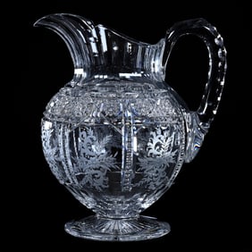 Pedestal Water Pitcher, ABCG, Signed Sinclaire Pattern #4
