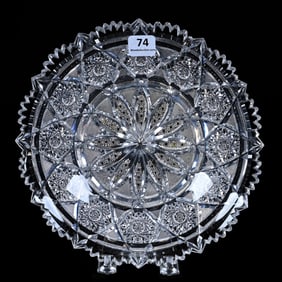 Plate, American Brilliant Cut Glass,, Rex Pattern By Tuthill - Always A Great Pattern!
