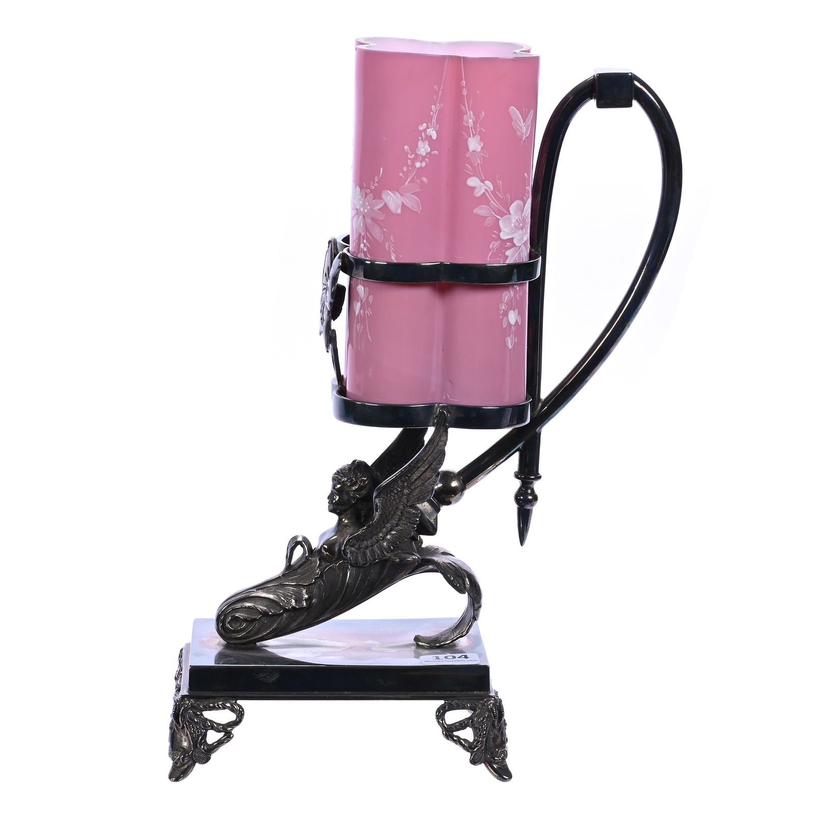 Celery Vase, Pink Cased Art Glass (1 of 5)